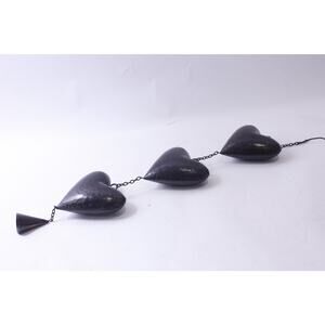 Three Hearts Wind Bell Chime, Garden Decor, Outdoor Ornament, Home Decor,